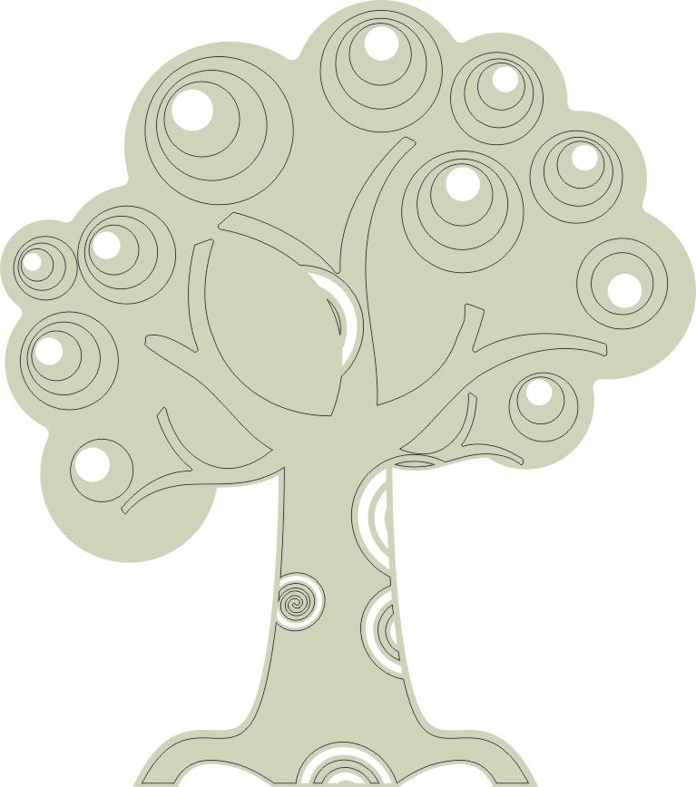 Tree with Swirls (Med) flourish