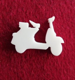 Scooter Brooch or earring size acrylics  for or