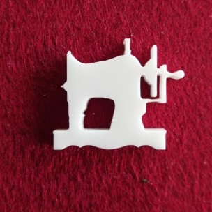 Sewing Machine  Brooch or earring size acrylics o